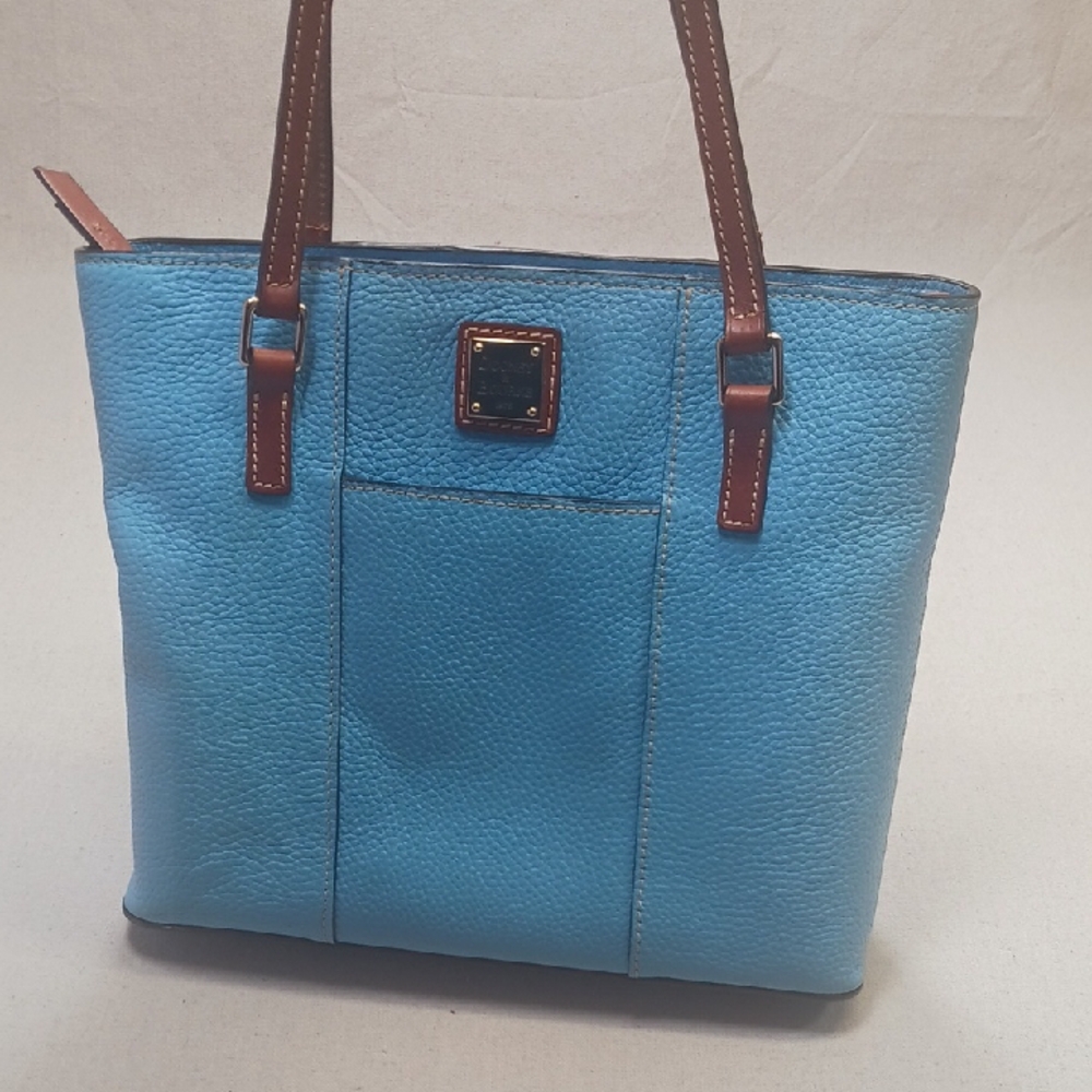 Dooney & Bourke Pebbled Grain Small Lexington Shopper Tote Blue
